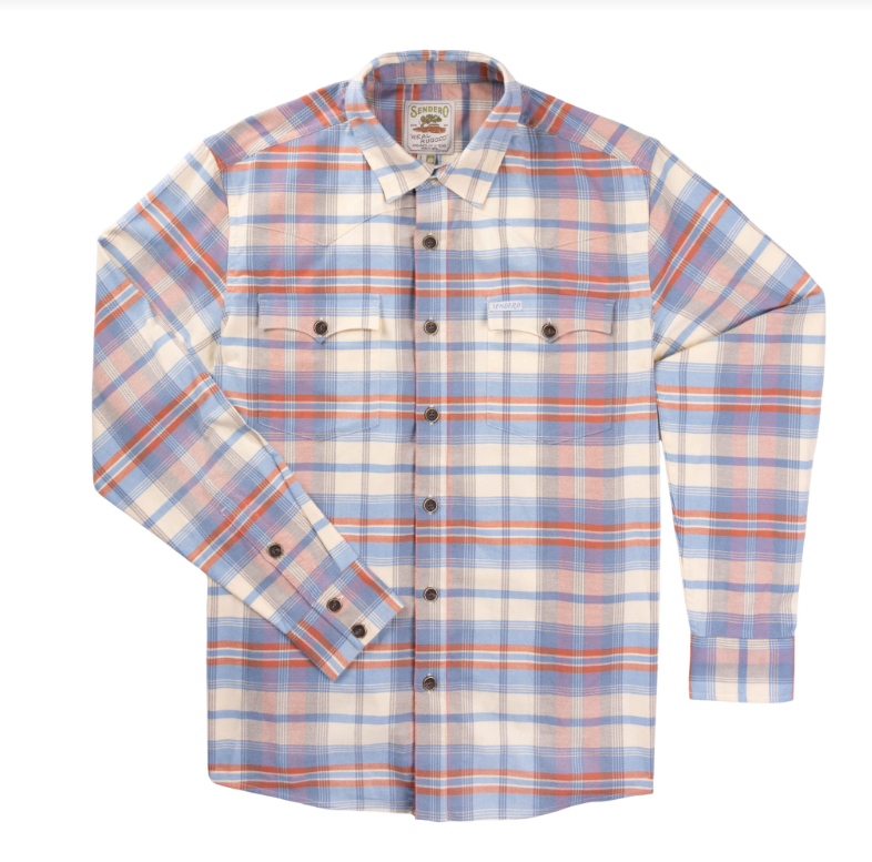 Moab Flannel Shirt- Blue/Red